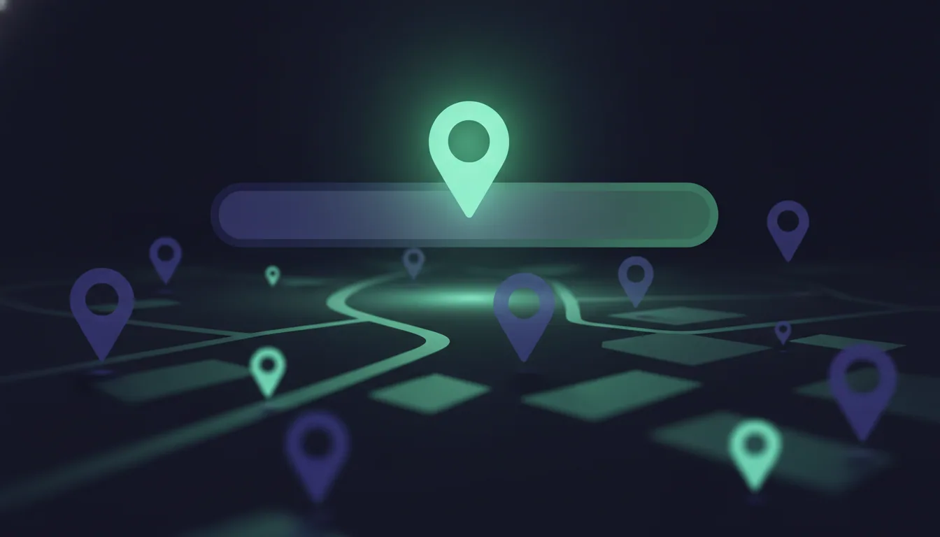 A business ranking near the top of Google Maps search results with a highlighted map pin